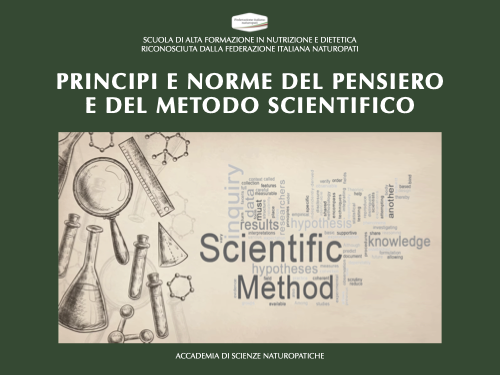 PRINCIPI E NORME DEL PENSIERO E DEL METODO SCIENTIFICO